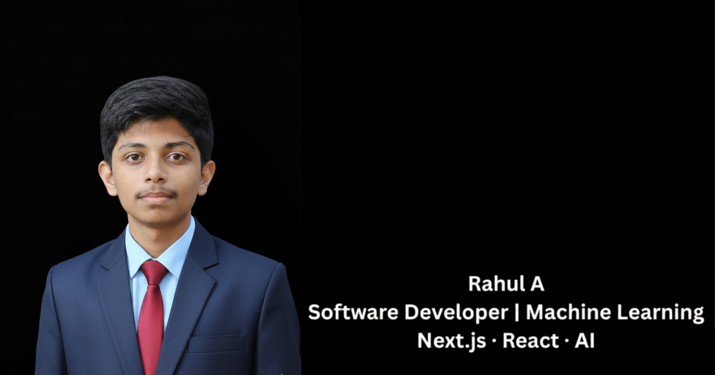 Rahul A | Software Developer & ML Engineer